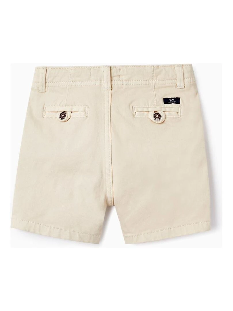 Short Chino En Sergé Pour Bébé Garçon Beige clair