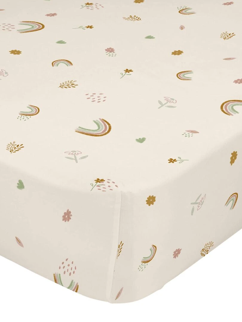 Drap housse Iris "Happyfriday" Blanc