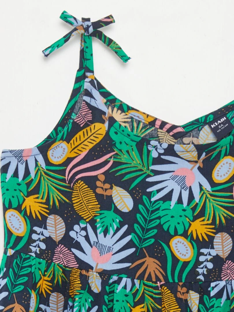 Robe à motif   Bleu