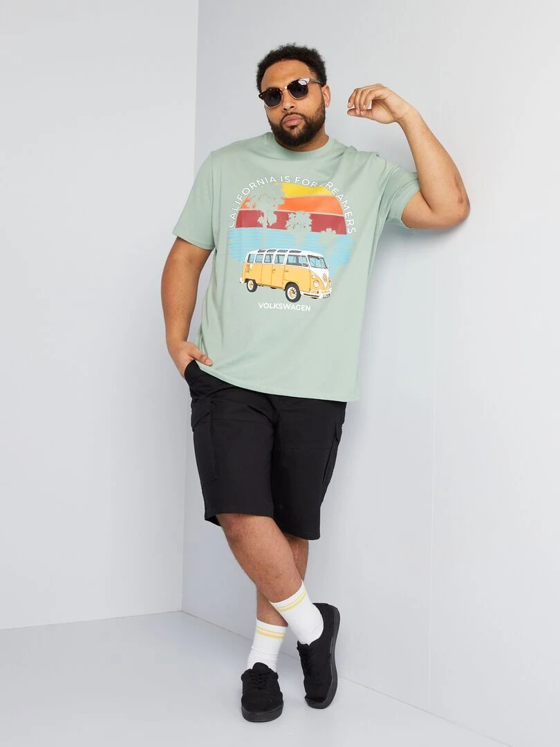 T shirt imprimé 'California' Vert