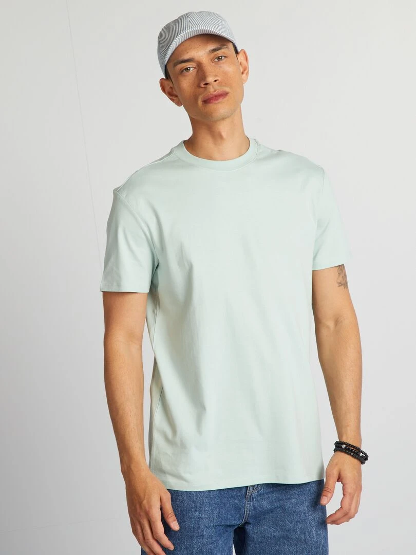 T shirt à col rond en coton Tough Cotton™ bleu