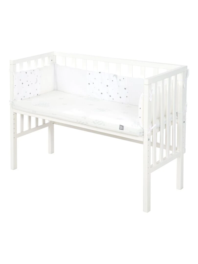 ROBA Lit Cododo "safe asleep®" 2en1 + Matelas + Tour + Barrière Blanc Blanc