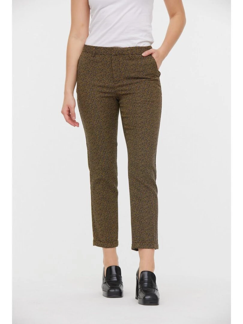 Lee Cooper Pantalon polyester chino JANIS Bleu Jaune
