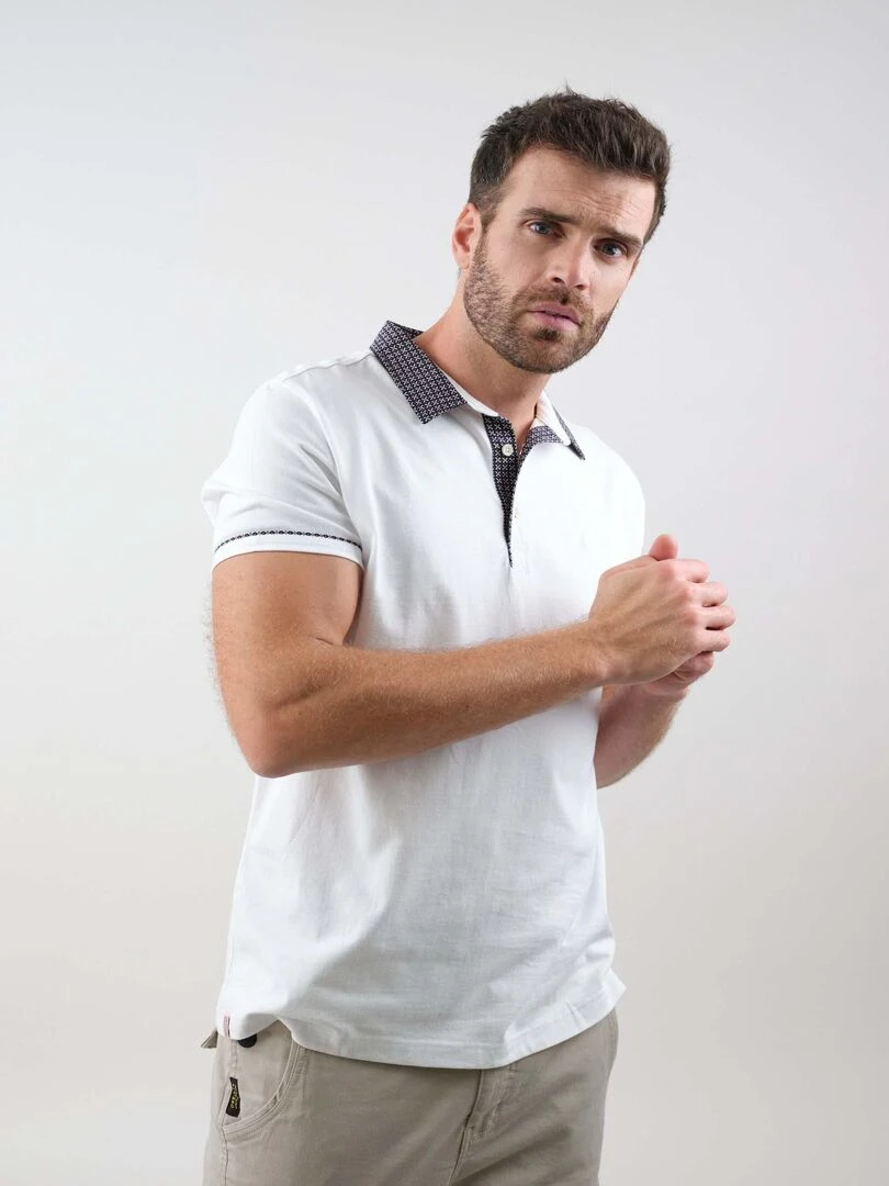 Polo à manches courtes pour homme 'Deeluxe'   Blanc