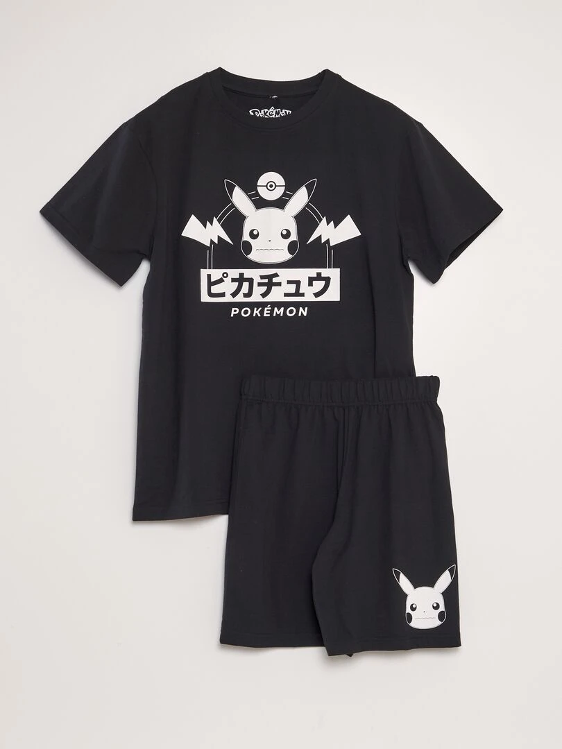 Ensemble pyjama 'Pokemon' 2 pièces noir