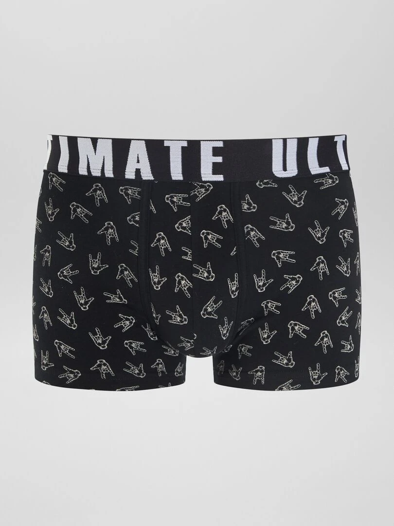 Lot de 3 boxers fantaisie Noir/blanc