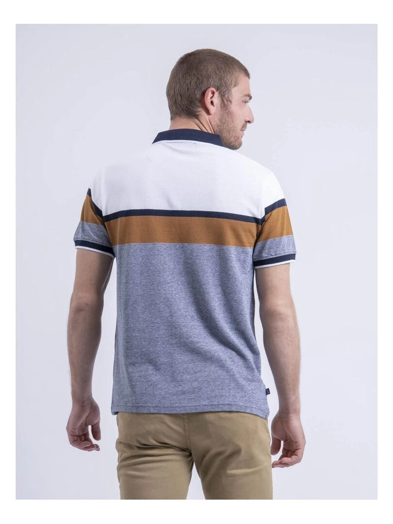 Polo manches courtes rayé PABENOL Blanc
