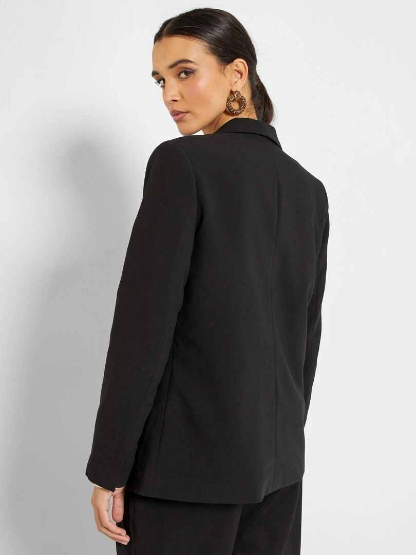 Veste blazer mi longue   noir