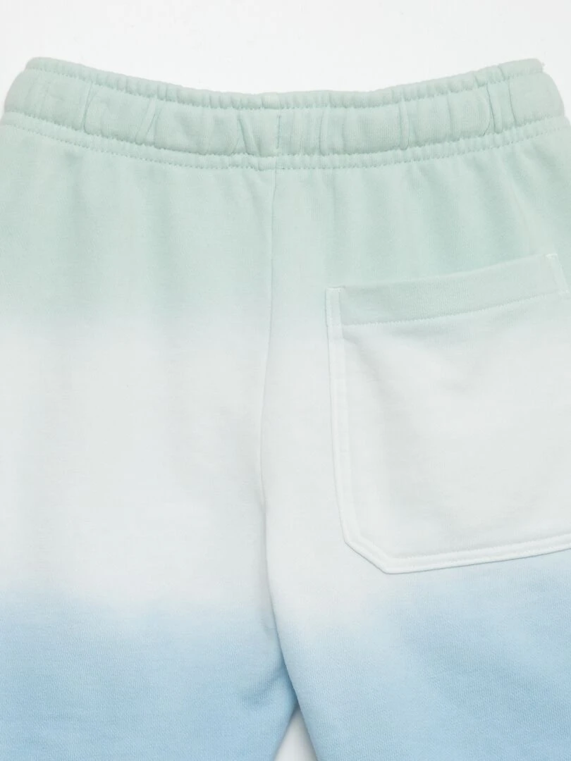 Bermuda en molleton tie and dye   Bleu