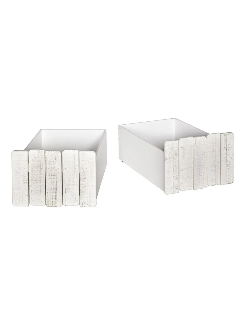 Pack lit avec tiroirs et matelas Donnie AKITEN RETAIL Blanc Blanc