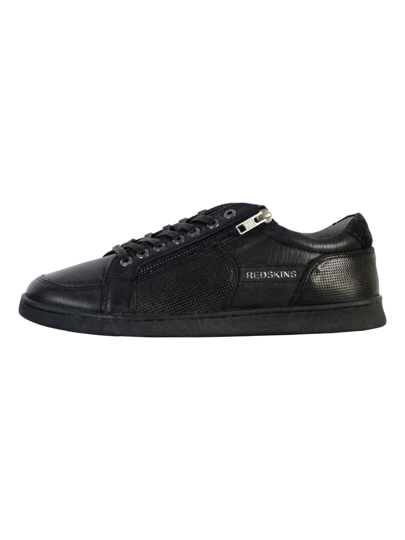 Basket Cuir Redskins Distrait Noir