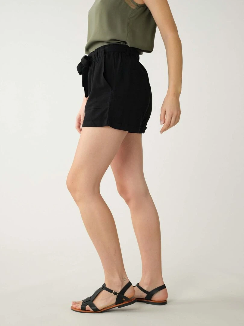 Short en viscose pour femme 'Deeluxe'   Noir