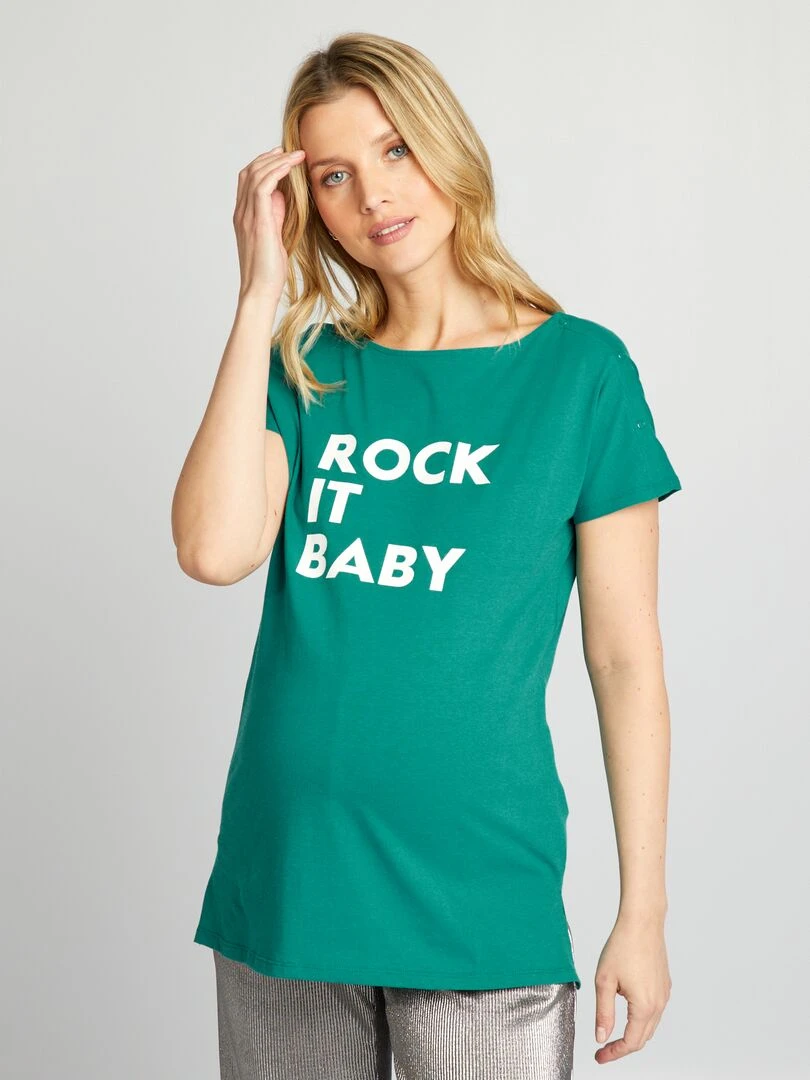 T shirt grossesse et allaitement Vert