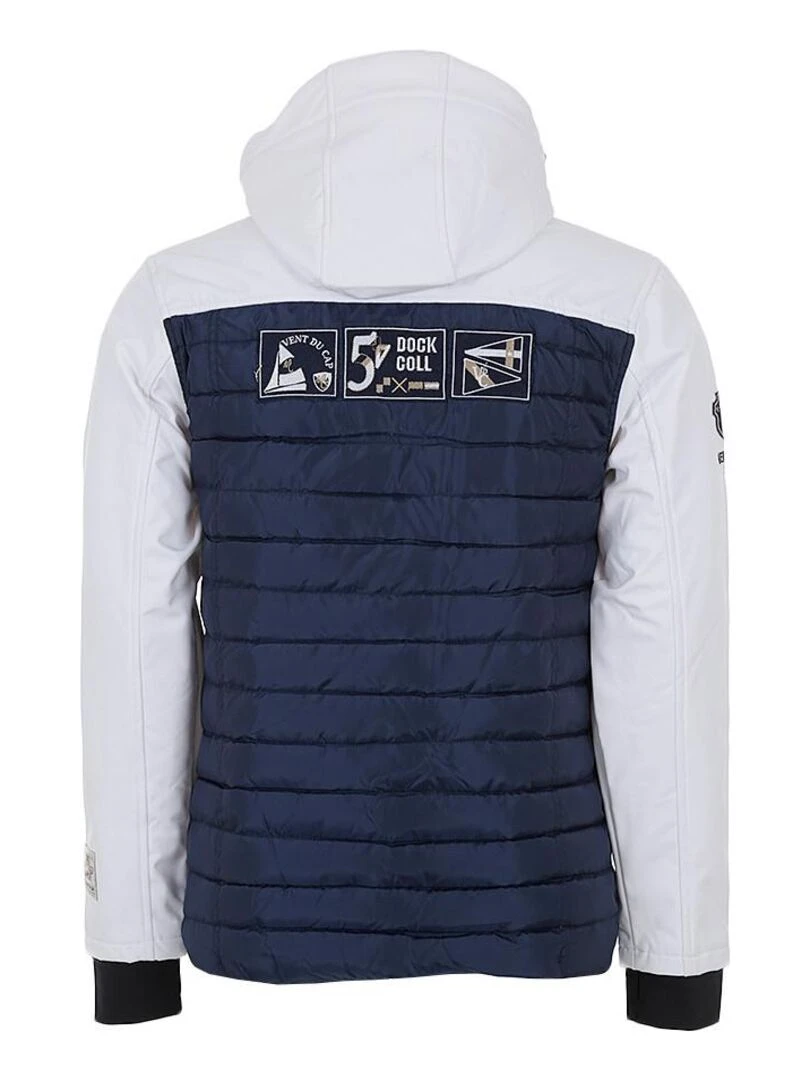 Blouson softshell homme CANDREI VENT DU CAP Noir Bleu marine Blanc