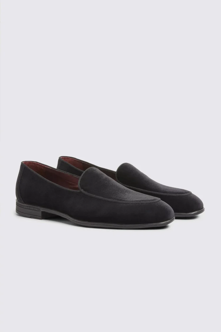 Belgravia Black Velvet Dress Slippers Buy Online at Moss