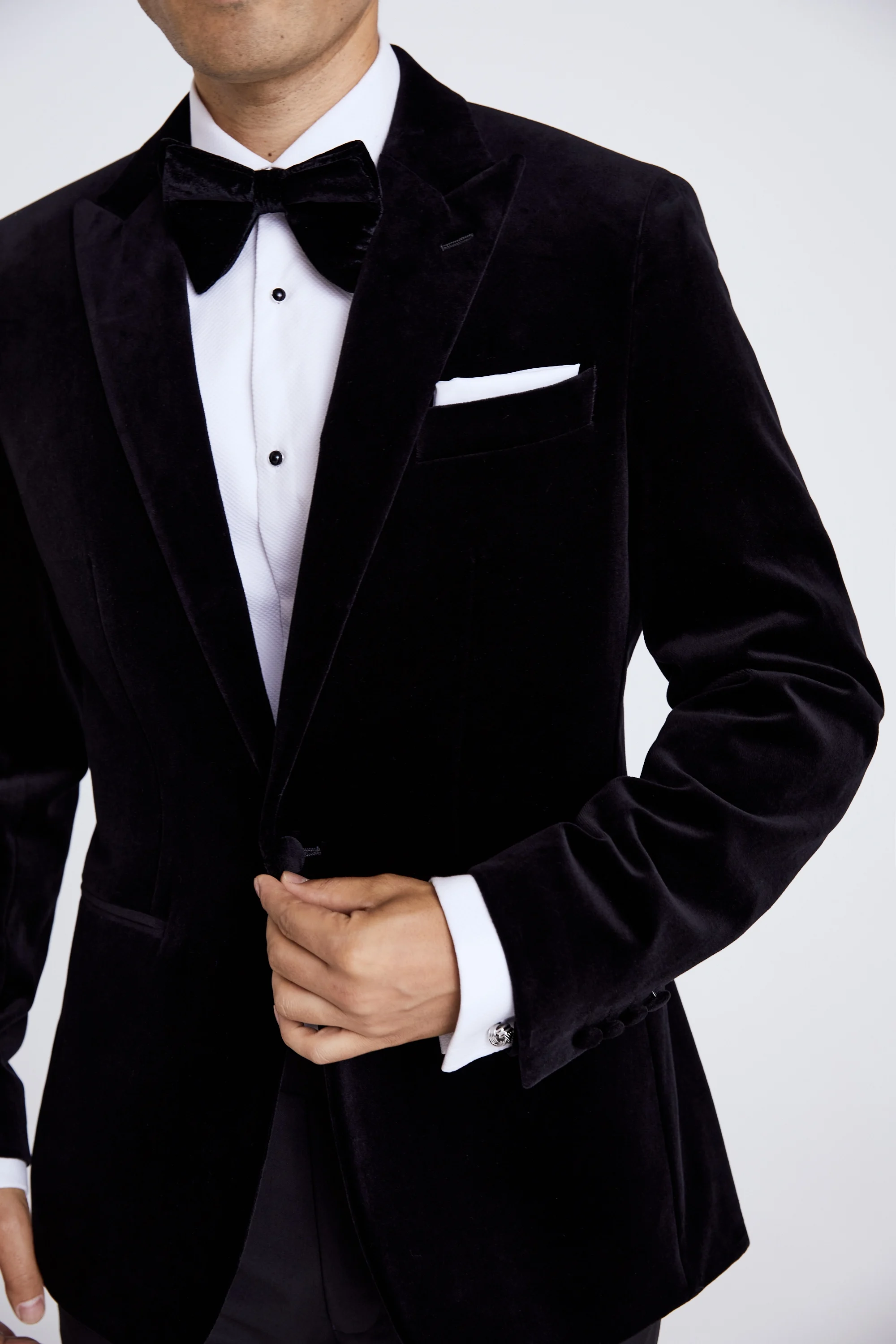 Regular Fit Black Velvet Jacket   Buy Online at Moss