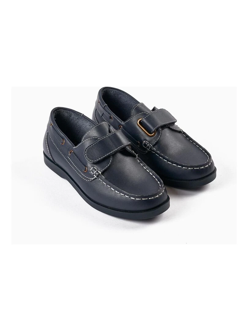 Mocassins en Cuir pour Garçon ROYALS OFF DUTY Bleu foncé