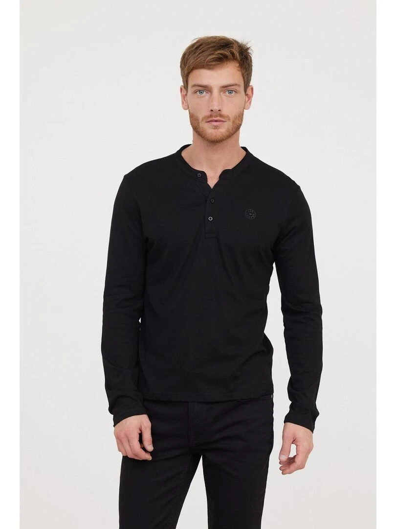Lee Cooper T Shirt manches longues coton regular ASILO Noir