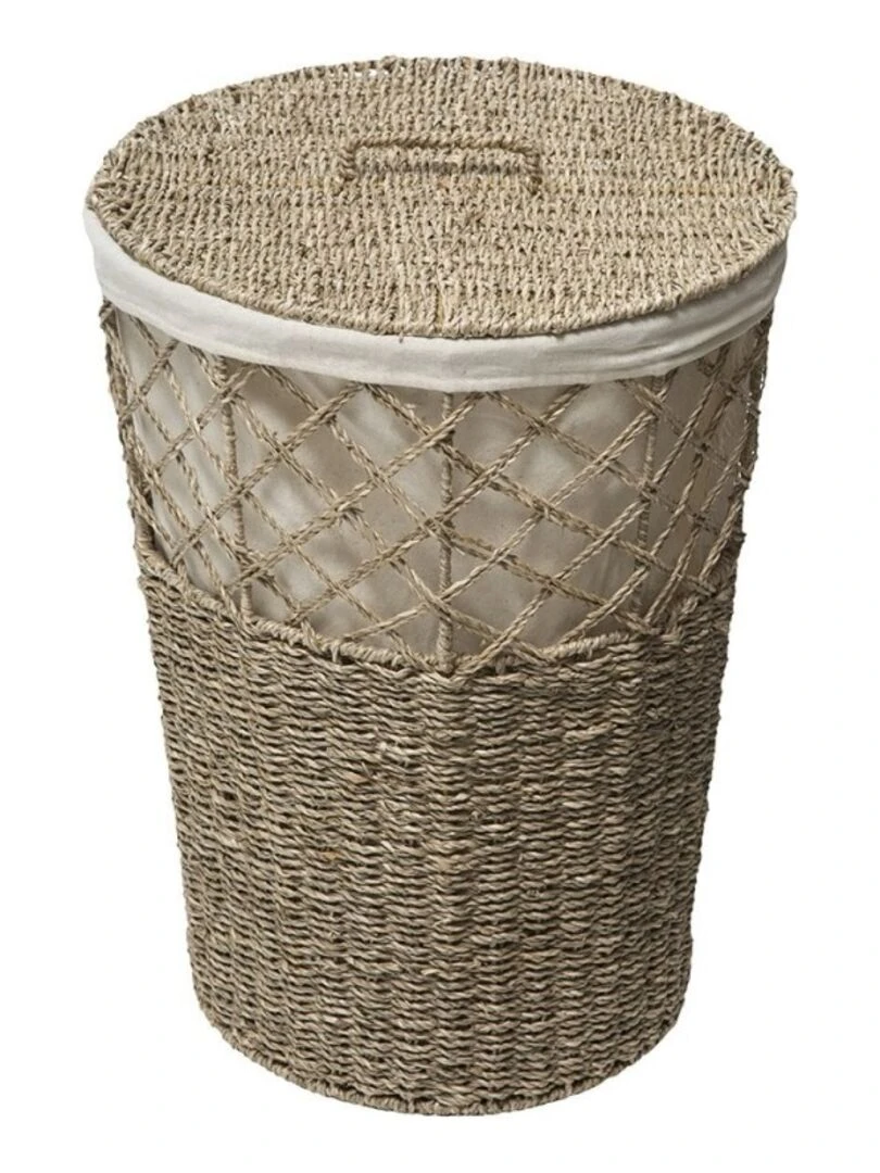 Panier à linge 41L rond seagrass Beige