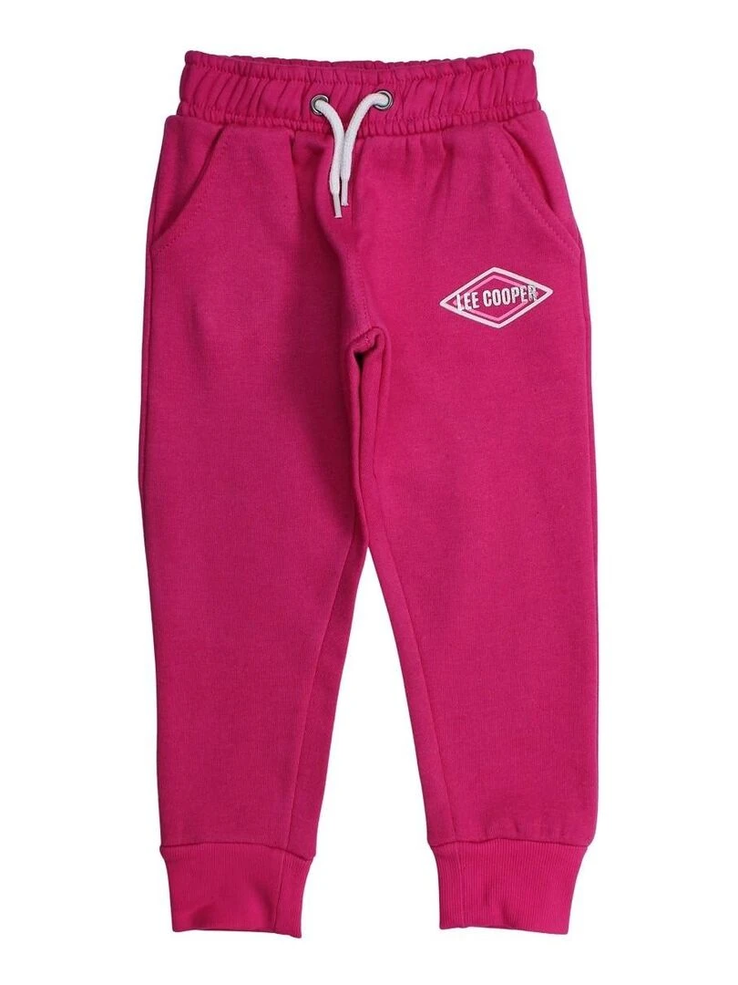 Lee Cooper Jogging fille imprimé logo en coton Rose fushia
