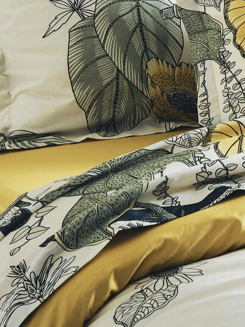 Ensemble draps et taie Toco   Kaki