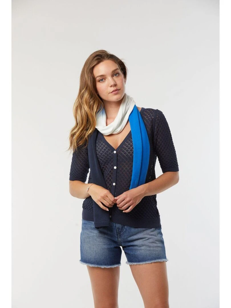 Lee Cooper Echarpe coton WOULA Bleu foncé