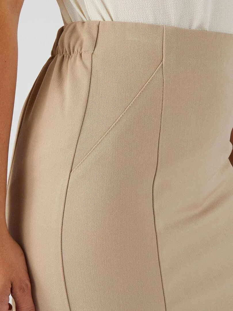 Jupe droite stretch   Damart   Gris tourterelle