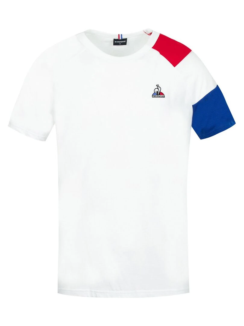 T shirt Le Coq Sportif Bat Tee SS N 1 Blanc Rouge Bleu