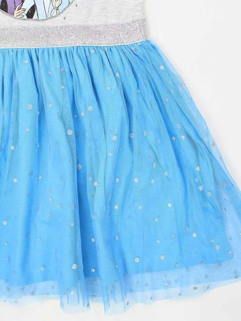 Disney   Robe fille imprimé La Reine Des Neiges en coton   Bleu