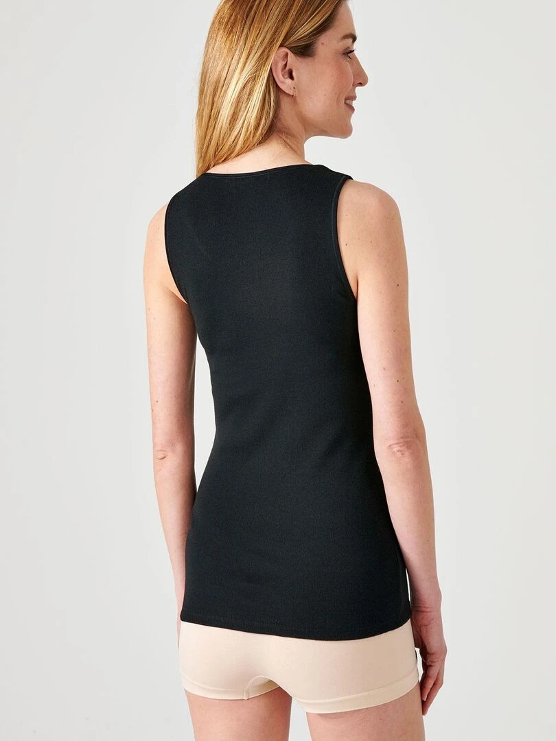 Débardeur fine côte Thermolactyl   Damart   Noir