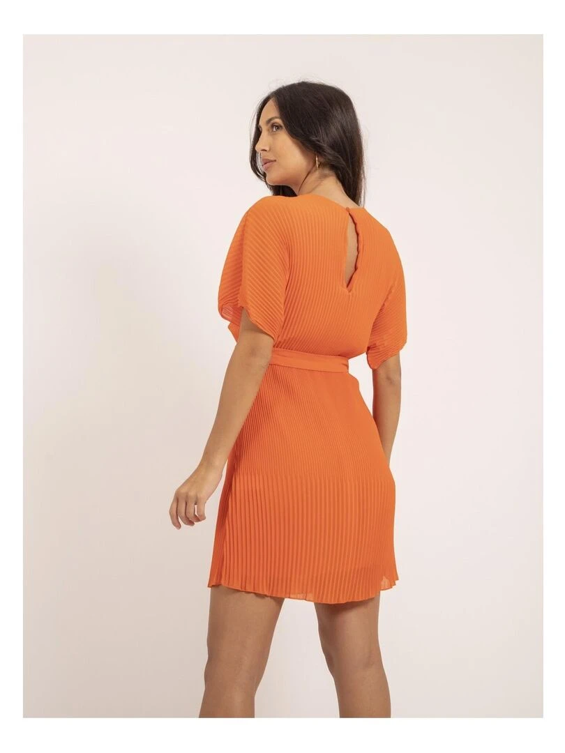 Robe courte plissée IWILD Orange