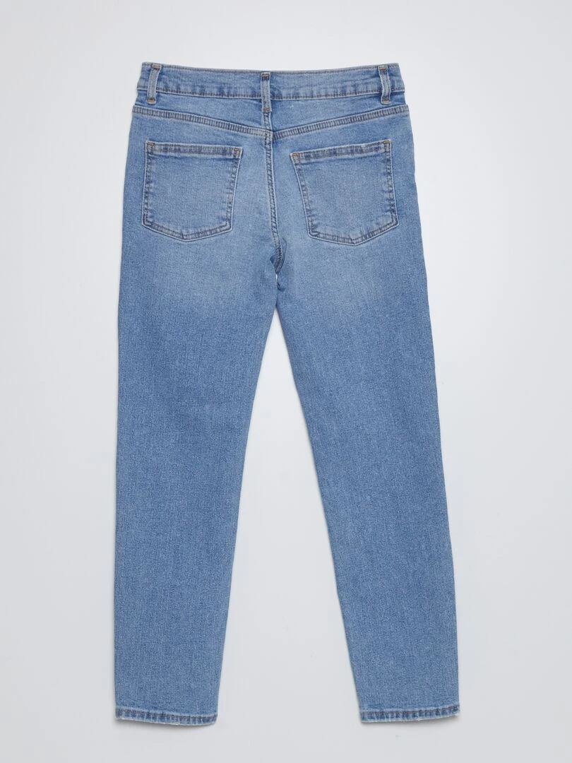 Jean slim taille ajustable Bleu clair