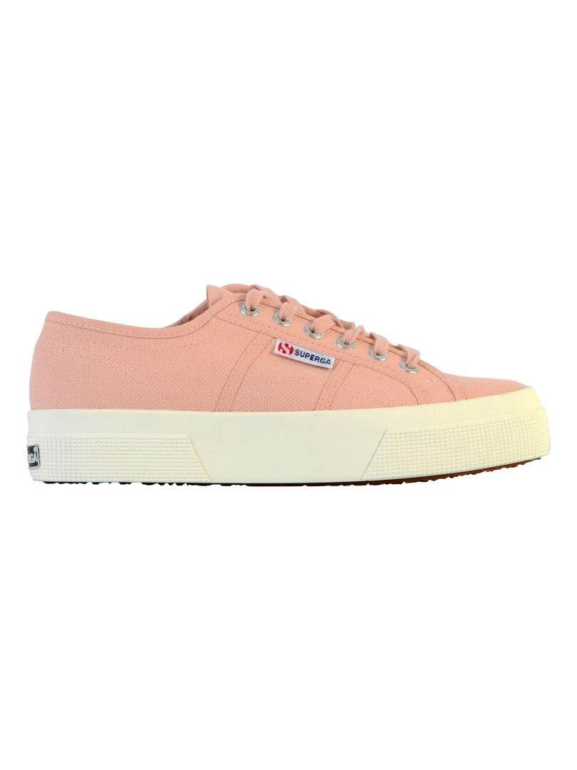 Basket Basse à Lacets Superga Platform Rose