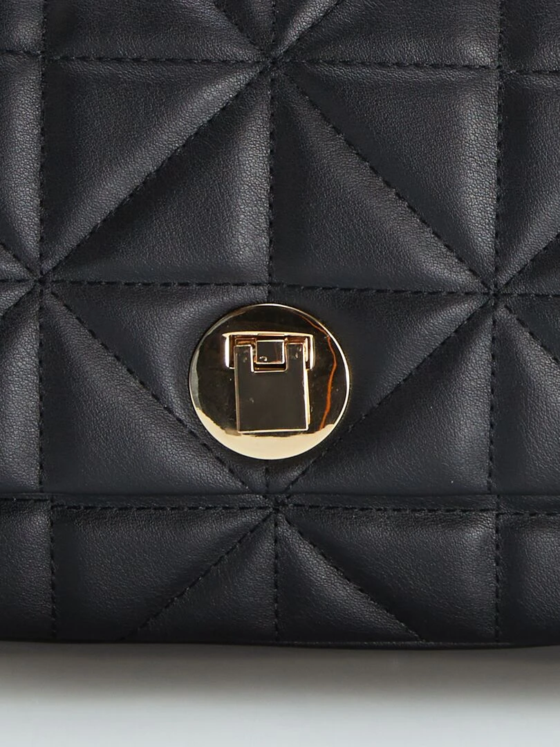 Sac bandoulière effet matelassé   Noir