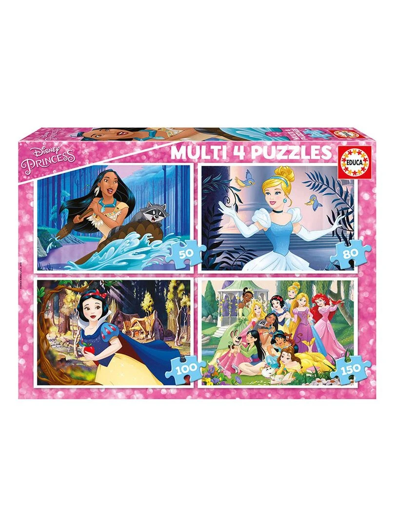 Puzzle de 50 à 150 pièces : 4 puzzles : Princesses Disney N/A