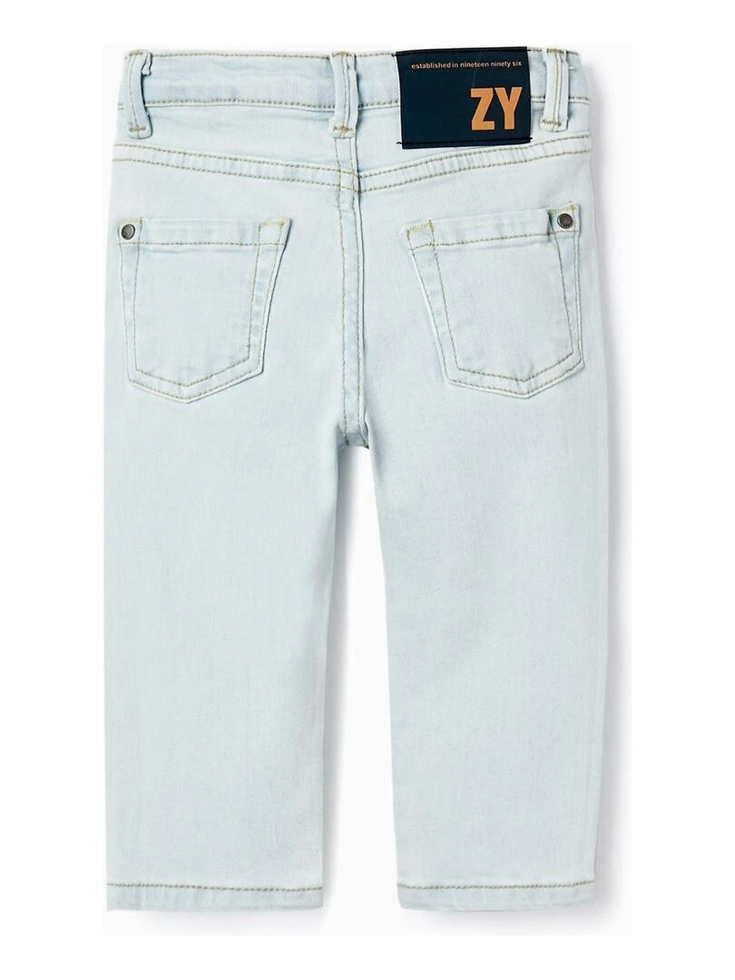 Pantalon en jean en coton pour bébé garçon  NATURE TAKEOVER   Bleu clair