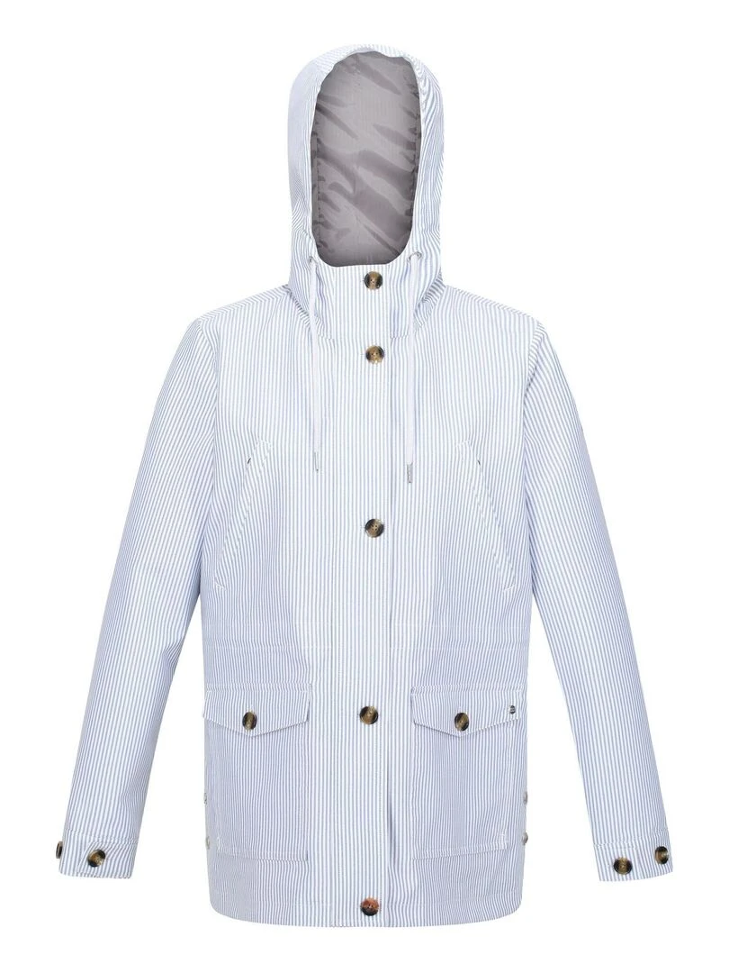 Regatta Veste imperméable NAHLA Bleu Blanc