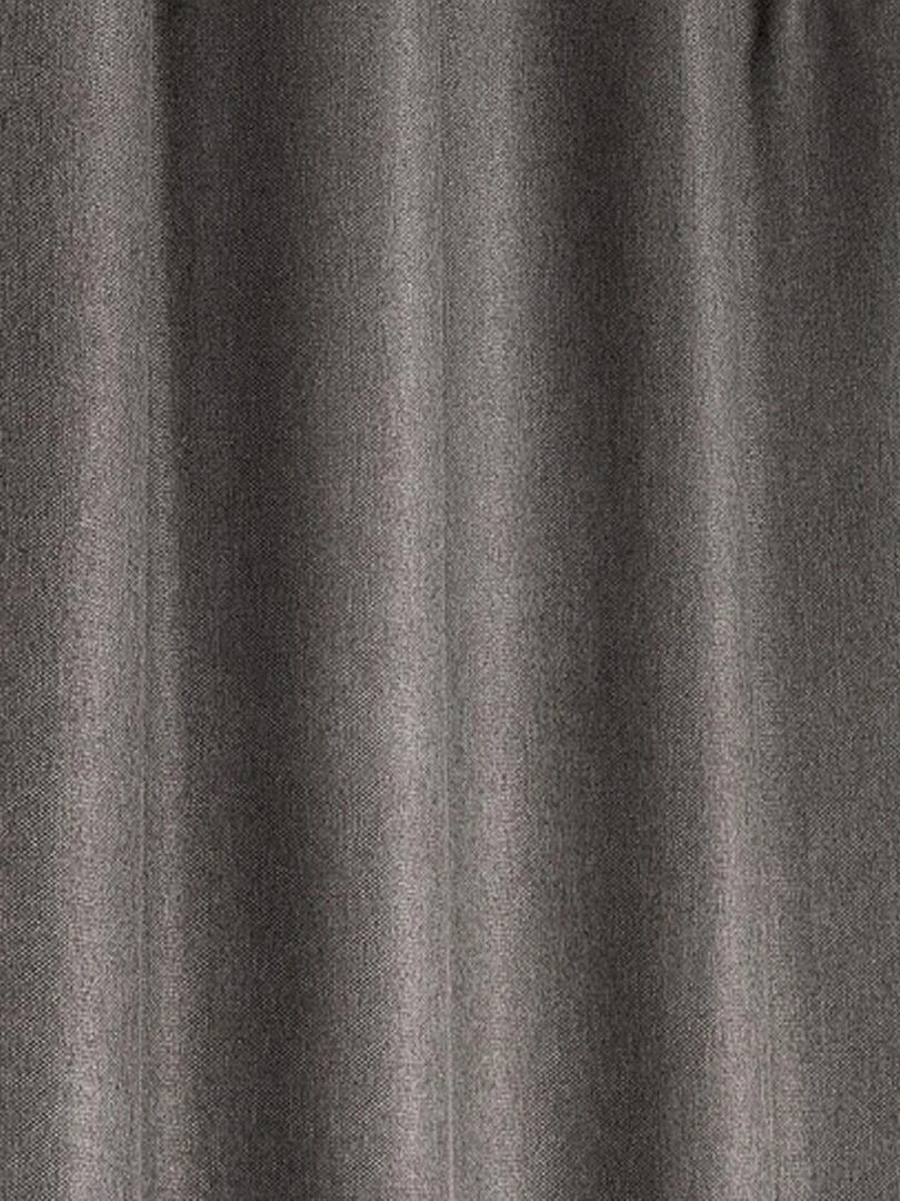 Rideau occultant à galon fronceur gris anthracite