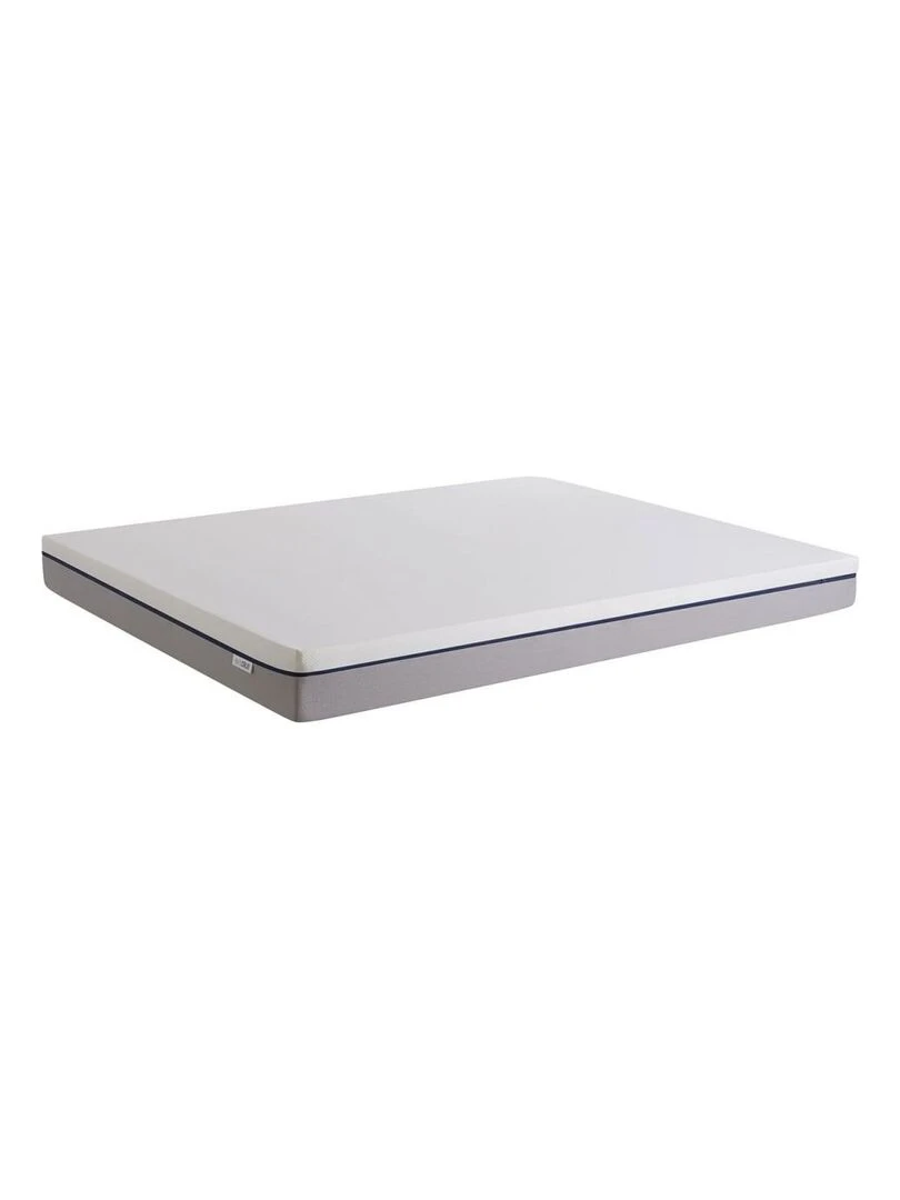 Bleu Câlin Matelas mousse hybride confort ferme épaisseur 16cm L'Agréable Blanc Gris Bleu