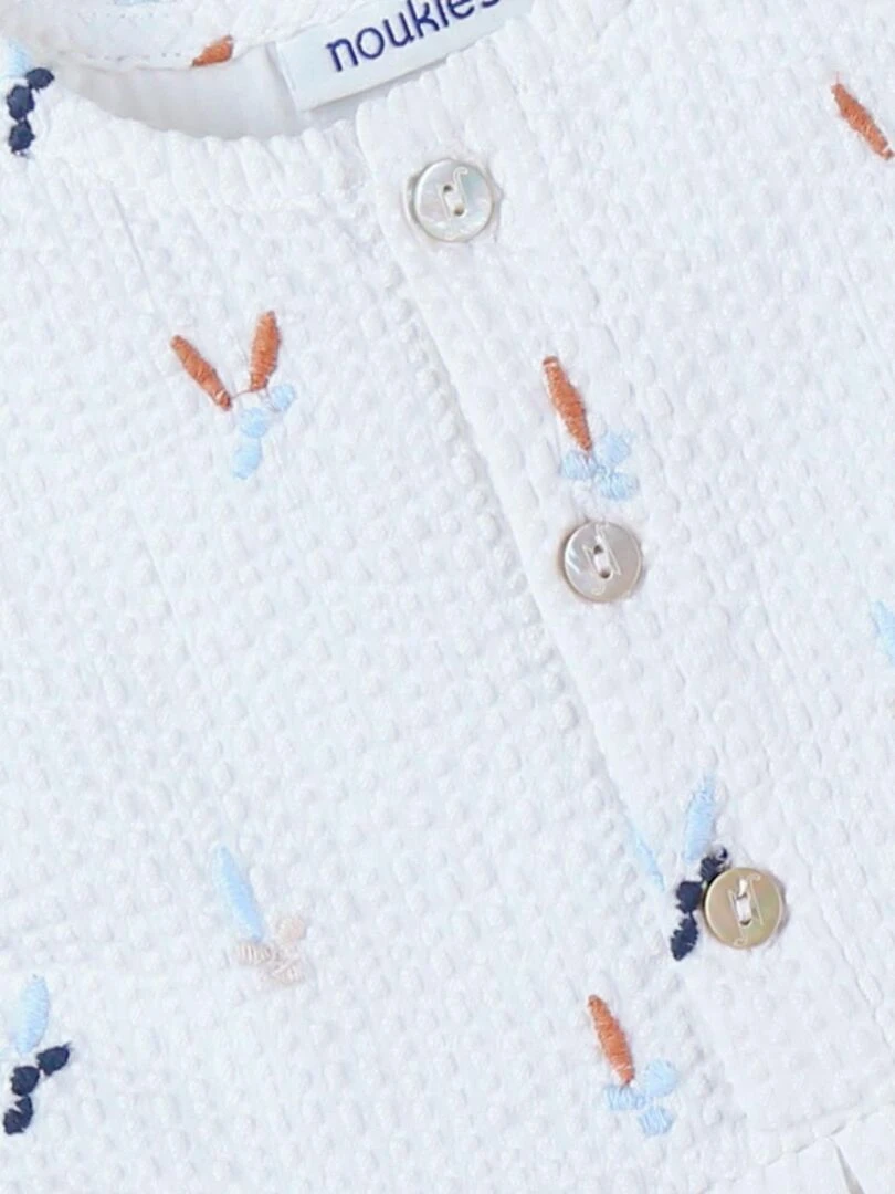 Robe imprimé fleuri en crêpe de coton    Noukie's   Blanc