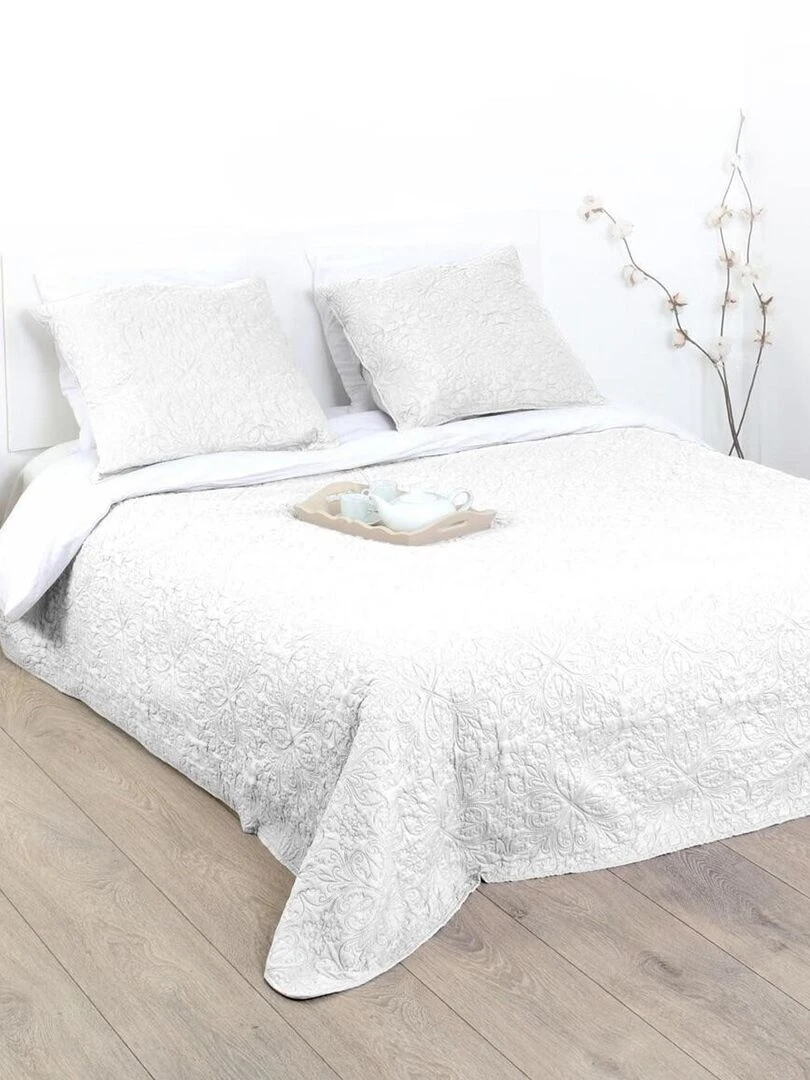 Ensemble dessus de lit à arabesques Beige clair