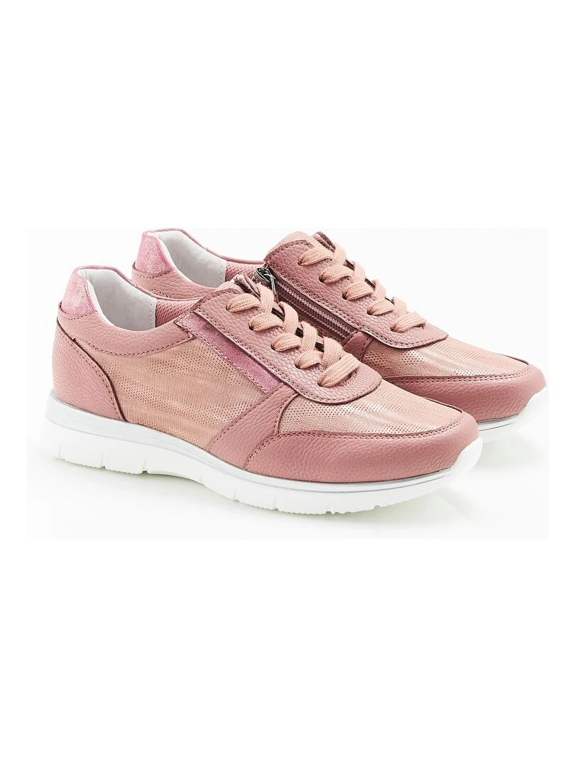 Baskets dessus irisé et texturé Amortyl Damart Rose