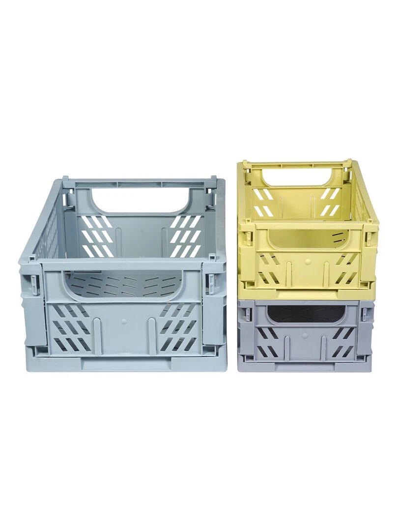 Caisses de rangement Ella  set de 3   Jaune