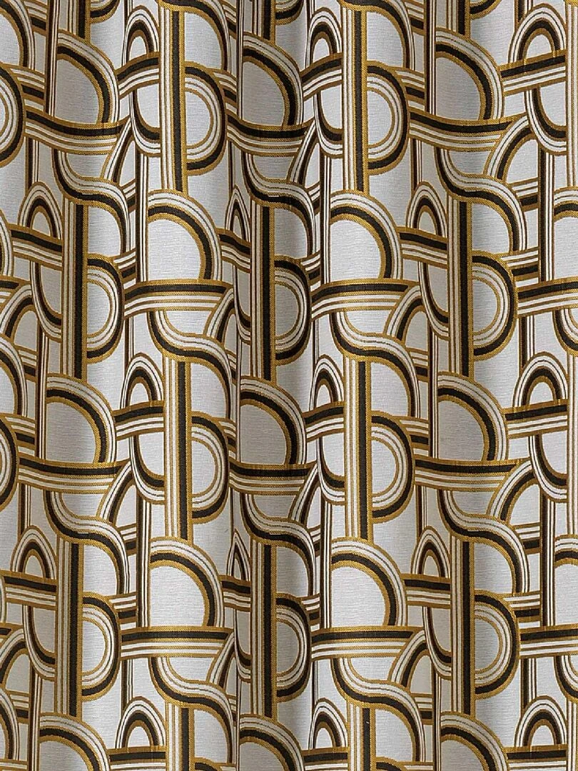 Rideau d'ameublement au style de l'Orient Express   Noir