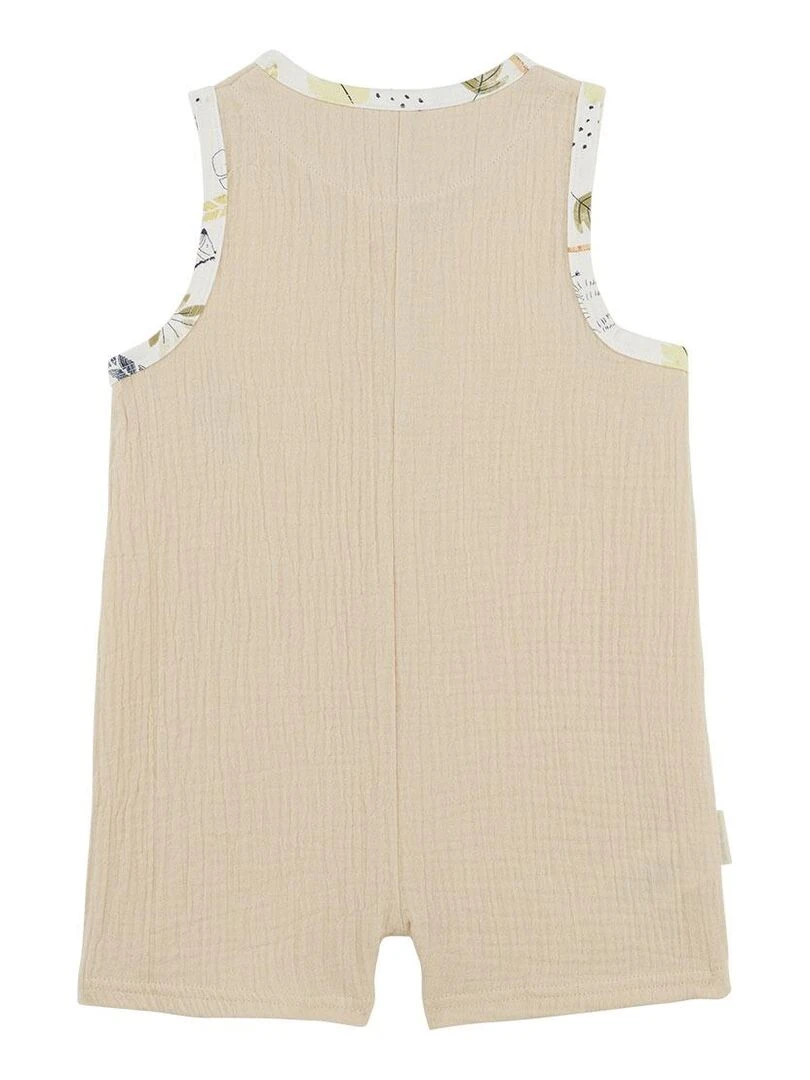 Combishort bébé en gaze de coton Zagora Beige sable