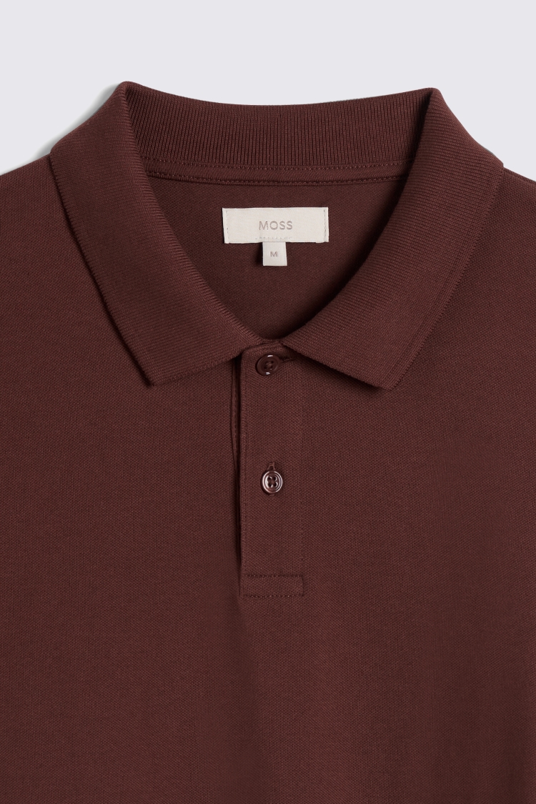 Brown Pique Polo Shirt   Buy Online at Moss
