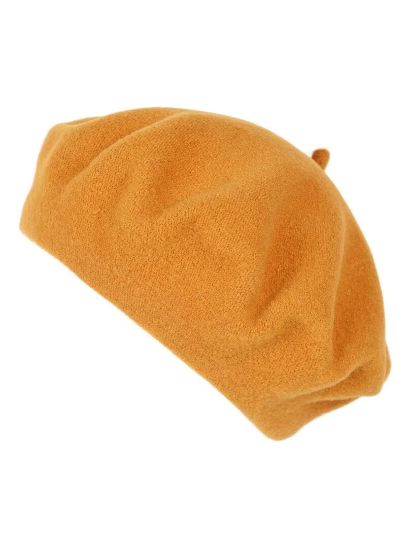 Béret Feutre de Laine Yva   Made in UE   Jaune moutarde