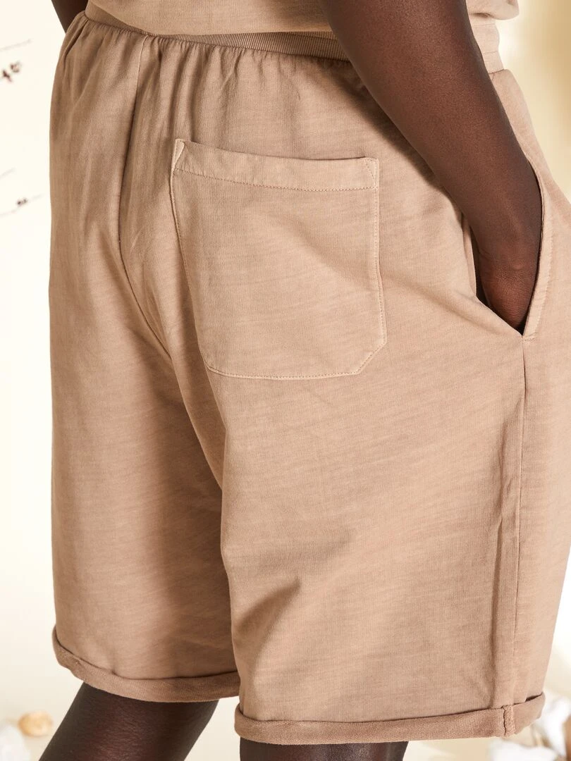 Bermuda en molleton léger   Terracotta