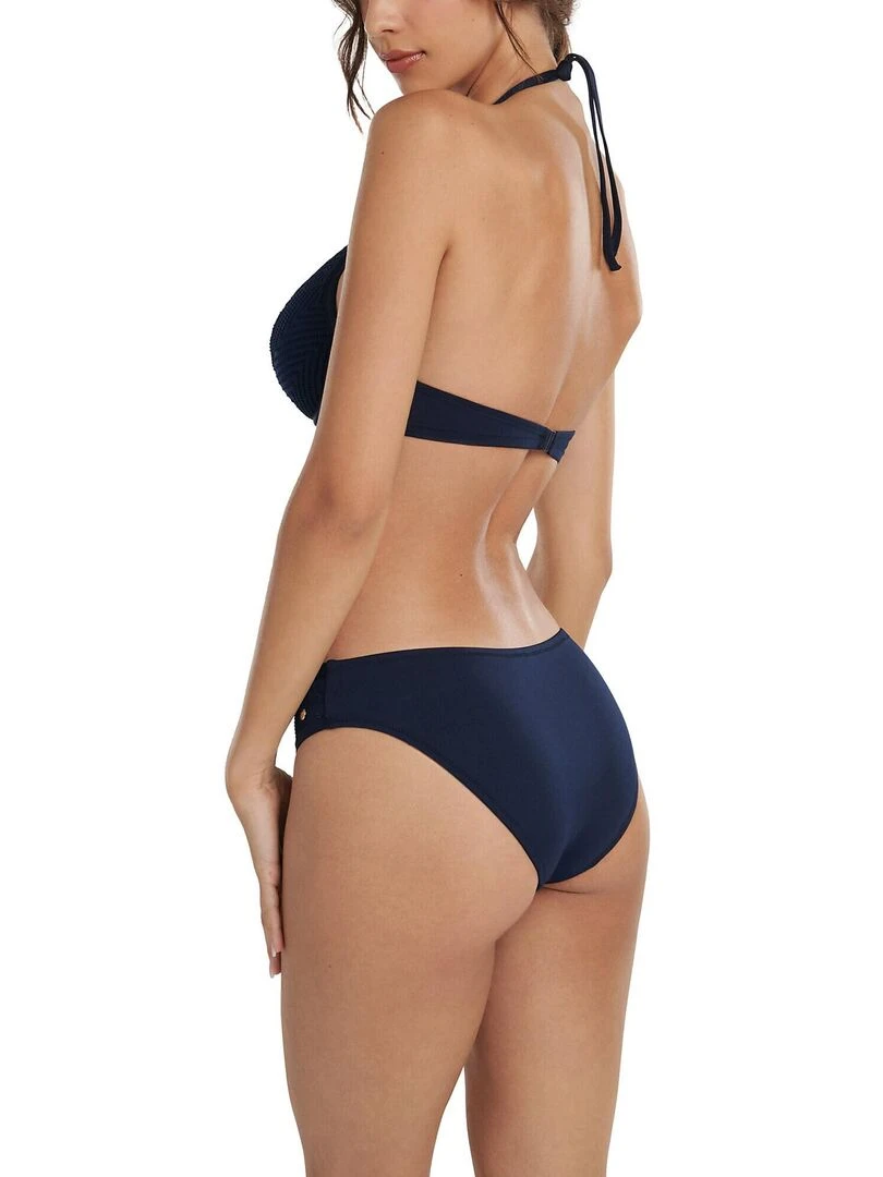 Bas maillot slip de bain à nouettes amovibles Santorini   Bleu