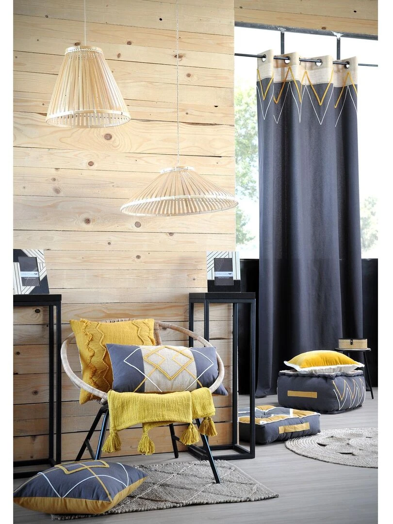 Rideau tamisant Alabama gris anthracite